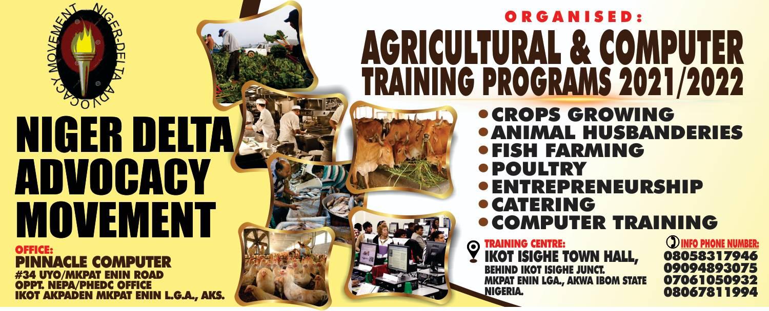 AGRICULTURAL & COMPUTER TRAINING PROGRAMS